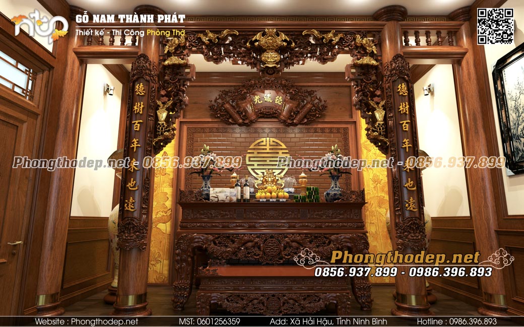 Nhu cầu thiết kế phòng thờ ốp gỗ đẹp ngày càng tăng cao